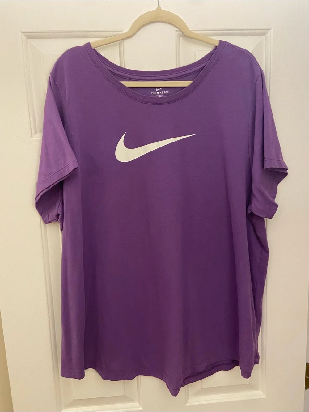 Nike Purple Swoosh Women's Plus Dri-Fit Short Sleeve Tee